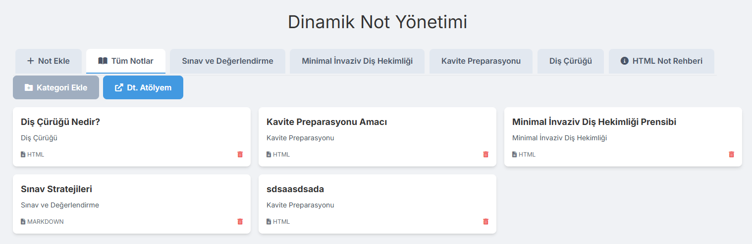 Not Defteri Projesi Arka Plan Görseli